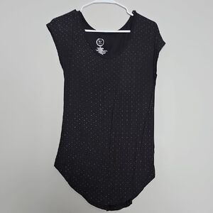 Black Polka Dot Women's Top